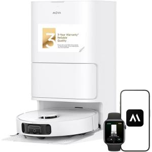 image:imageMova E40 Ultra Robot Vacuum and Mop 19000Pa Suction Extenable amp Liftable Mop AllinOne Station AutoEmpty Auto Washing amp Hot Air Drying 360Obstacle Avoidance App amp Voice ControlE40 Ultra