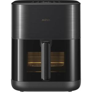 image:imageMova FD10Pro Air Fryer 63QT Large Digital Airfryer with Visible Window 11 Preset Cooking Modes Dual Heating System 122450F Precise Heat for Even Results NonStick Baskets