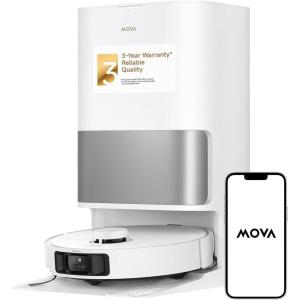 image:imageMova P10 Pro Ultra Robot Vacuum and Mop 13000Pa Suction 140F Hot Water Auto Mop Washing amp Drying Dual Spinning Extenable Mop105mm Lifting for Carpet 360Obstacle Avoidance App ControlP10ProUltra