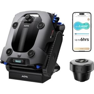 image:imageMova Rover X10 Cordless Robotic Pool Cleaner 7in1 Cleaning AquaScan LDS Mapping amp Precise PoolNavi Smart Surface Parking 10000 GPH Suction EdgeDrive Brush Skimmer with Realtime App ControlRover X10