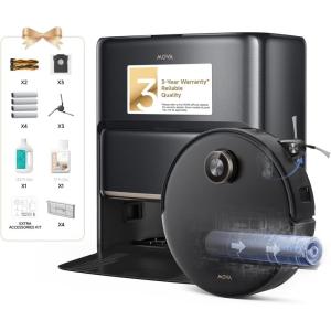 image:imageMova Z60 Ultra Roller SA Robot Vacuum and Mop 26000Pa Suction Warm Water Mopping amp Extending Roller AllinOne HandFree Station Triple AntiTangle Mechanisms Auto Carpet Shield Voice ControlZ60UltraRollerComplete