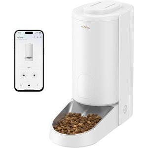 image:imageMOVA PF10 Pro Automatic Cat Feeder 34L Cat Food Dispenser with Stainless Steel Weighing Bowl APP Control Remote Feeding Detachable for Easy Clean Dual Power Supply Pet Feeder for Cats Dogs